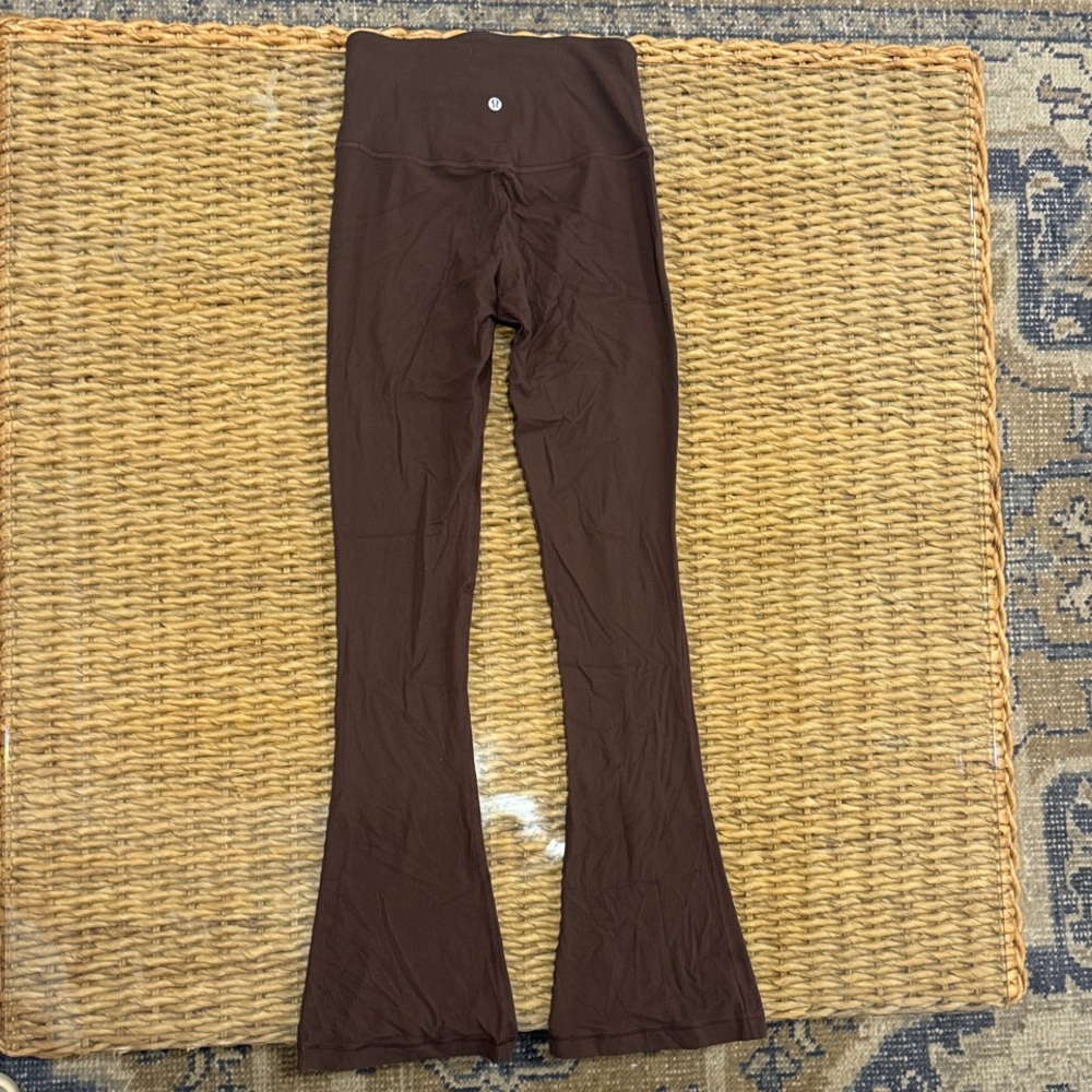 lululemon athletica Chocolate Brown Flared Leggings